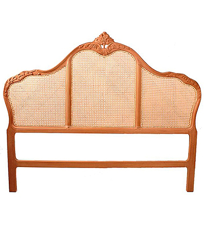 Victorian Carved Headboard With Rattan / Victorian Rattan Bedhead King ...